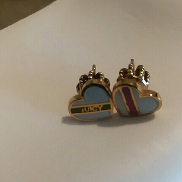 JUICY COUTURE HEART SHAPED MINI STUD EARRINGS - Picture 4 of 8